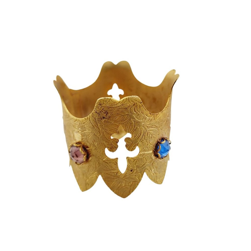 Vintage Unique Hand Made Crown Ornament, Scarf Holder, Cat Crown, Napkin Ring et